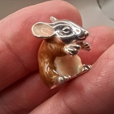 SATURNO STERLING SILVER & ENAMEL HARVIST MOUSE 