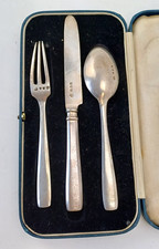 1940s Hallmarked .925 Sterling Silver Cutlery Set Spoon Fork (107g)