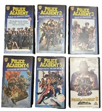 Police Academy 1 - 6 Non Ex Rental VHS Video Tapes Collection.