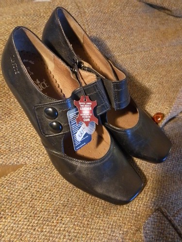 Ladies caprice black leather - ladies,