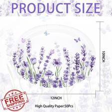 50 Pcs Large Oval Paper Plates
