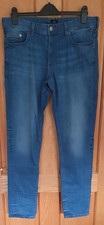 Mens River Island Jeans W34 L33 Blue Skinny fit 