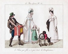 Dog Barrel Organ Caricature