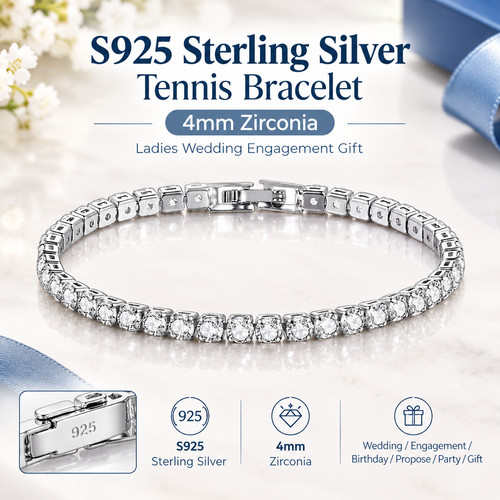 S925 sterling silver tennis - s925,