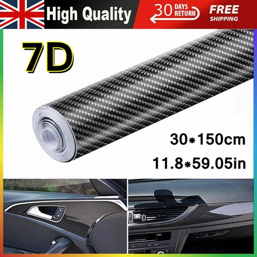 30x150cm black gloss carbon - black, 7d