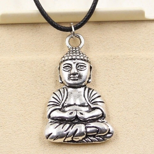 Buddha pendant silver - buddha,