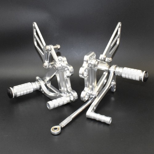Silver adjustable rearset - silver,