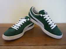Vintage Puma States Trainers UK5 Forest Green Suede Skate Basketball Sneakers