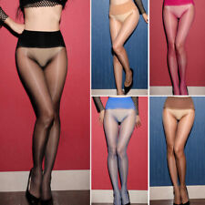 Womens High Gloss Pantyhose Tights Elastic Oil Shiny Glossy Stockings Hosiery .