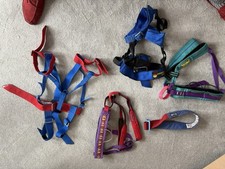 Old climbing harnesses, 1 X Full Adjust, 2 X Petzl, 1 X Kids Full Body Harness