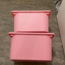 Ikea Pink Trofast box medium storage 2 boxes