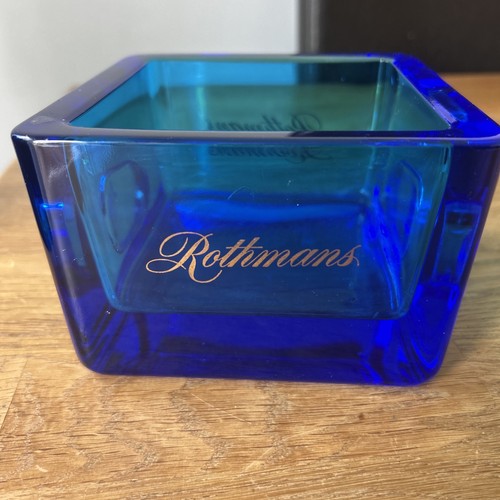 Swedish blue glass rothmans - glass,