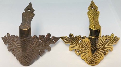 Solid brass angled camel back - solid,
