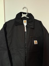 Carhartt Men's Black Reworked Detroit Jacket Large Excellent Condition