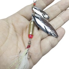 Fishing Spinner Lure Salmon Sea Trout Pike Mackarel Pollack Double Blade 9g Jig