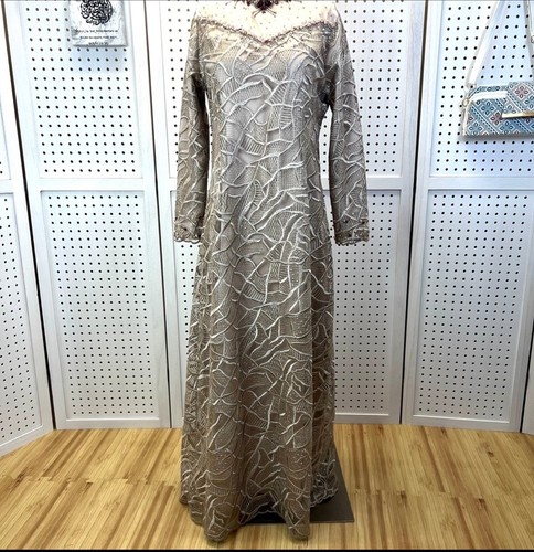 Elegant heavy beaded - , gown