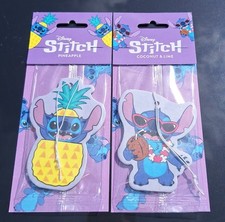 2X Disney Stitch Coconut & Lime And Pineapple Car Air Freshener Brand New Sealed