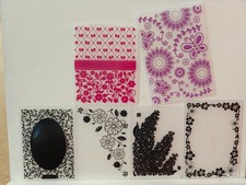 Mixed Embossing Folders x 6 - DoCrafts, Crafter's Companion - Flowers, Frames