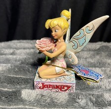 Disney Traditions Tinkerbell January Birth Month Figurine Garnet/Carnation tink