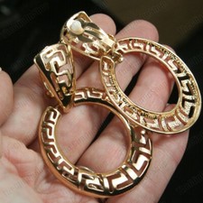 BIG CLIP ON hoops LARGE GOLD