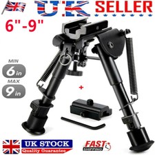 6"-9" Adjustable Spring Swivel Bipod Adapter for Hunting Shooting Air Rifle ~