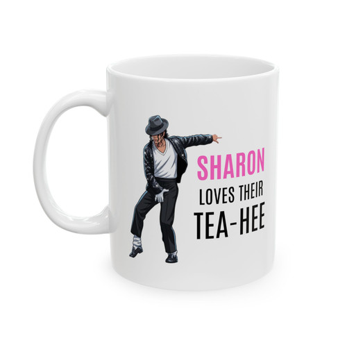 Personalised tea hee mug - mj,