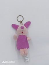 Piglet Keyring - Plush Piglet with metal keyring part