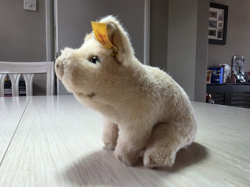 Steiff pig plush piglet yellow - plush,