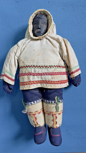 Antique eskimo inuit doll - antique,
