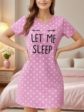 Short Sleeve Nightwear Ladies Nightdress Sleepwear Nightie Womens Lounge S-2XL