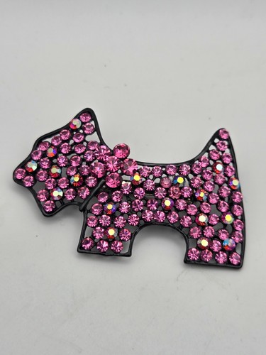 Vintage black tone scottie - black,