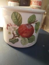 Portmeirion Pomona Plant Pot Planter Ceramic H 10cm Hoary Morning Apple Cottage