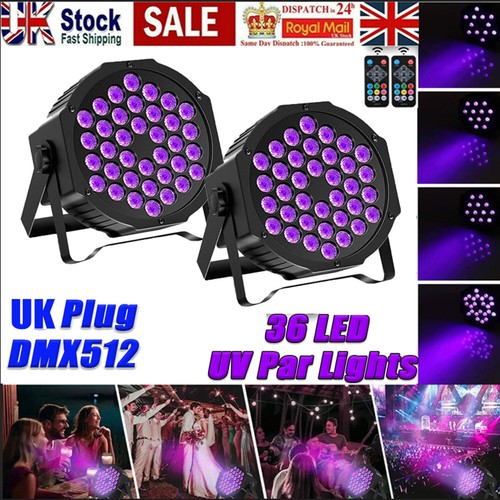 2pcs led par - 36, uv