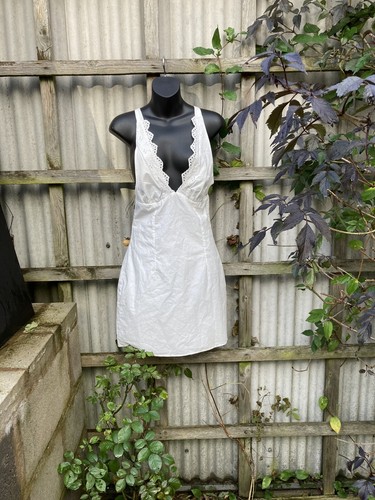 Ladies dress white cotton - white,