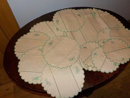 Unused vintage irish linen - vintage, 13