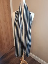 Mens Striped Grey Tones Scarf