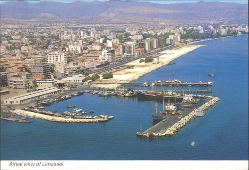 Vintage limassol cyprus aerial - vintage,