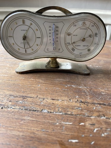Brass table top barometer - table-top,