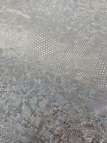 White silver snake lycra - silver,