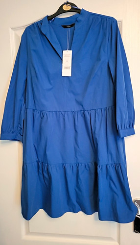 George blue shift knee dress - blue,