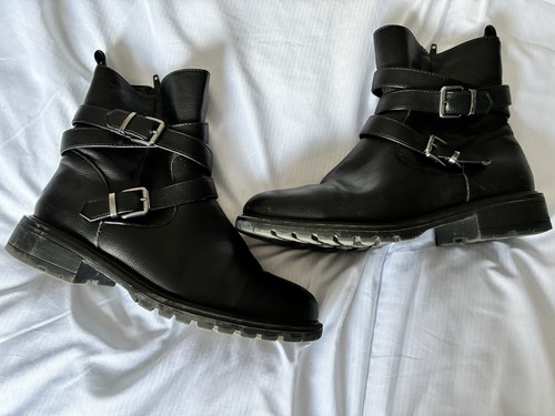 Women black faux leather - black,