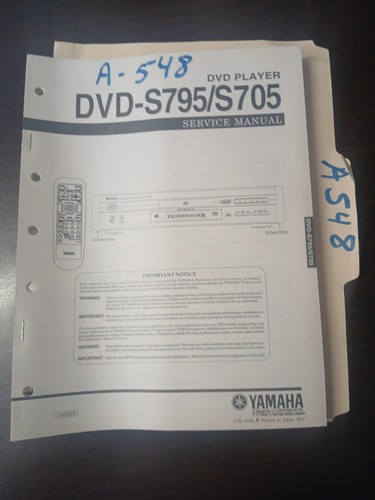 Yamaha dvd s795 s705 - yamaha,