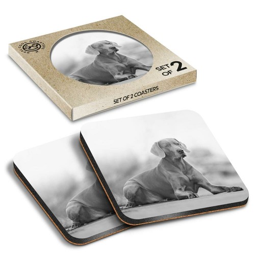 Boxed square coasters - x, bw