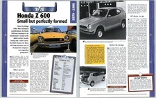 Honda Z 600 - 1970/1980 A Century Of Cars - Hachette Page