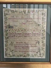 antique needlework sampler