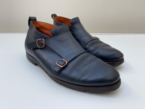 Santoni leather double monk - -,