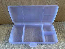 Tupperware Storage Container Lunch Box Vintage Lilac Divided Sections.