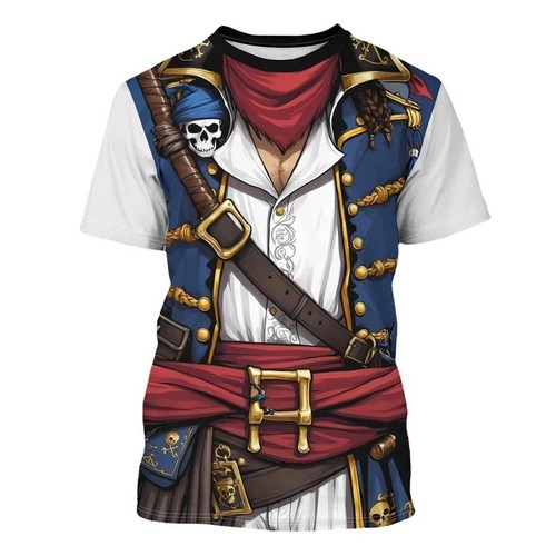 Men pirate captain print - pirate, 3d