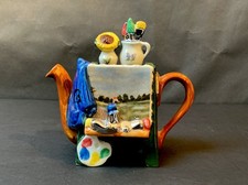Tony Carter novelty teapot - Mini Collectible - Artist's Easel & Accessories