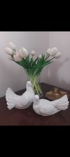 Two Porcelain Valencia Spain  Doves Fifurines Made By Artist Miquel Requena
